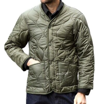 Mens Quilted Liner M65 Inner Jacket Military Retro Japanese Urban