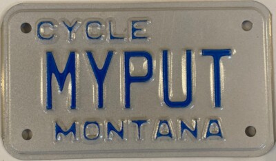 MOTORCYCLE vanity MY PUT PUTT license plate Option Stock Trade Golf Golfer Bike