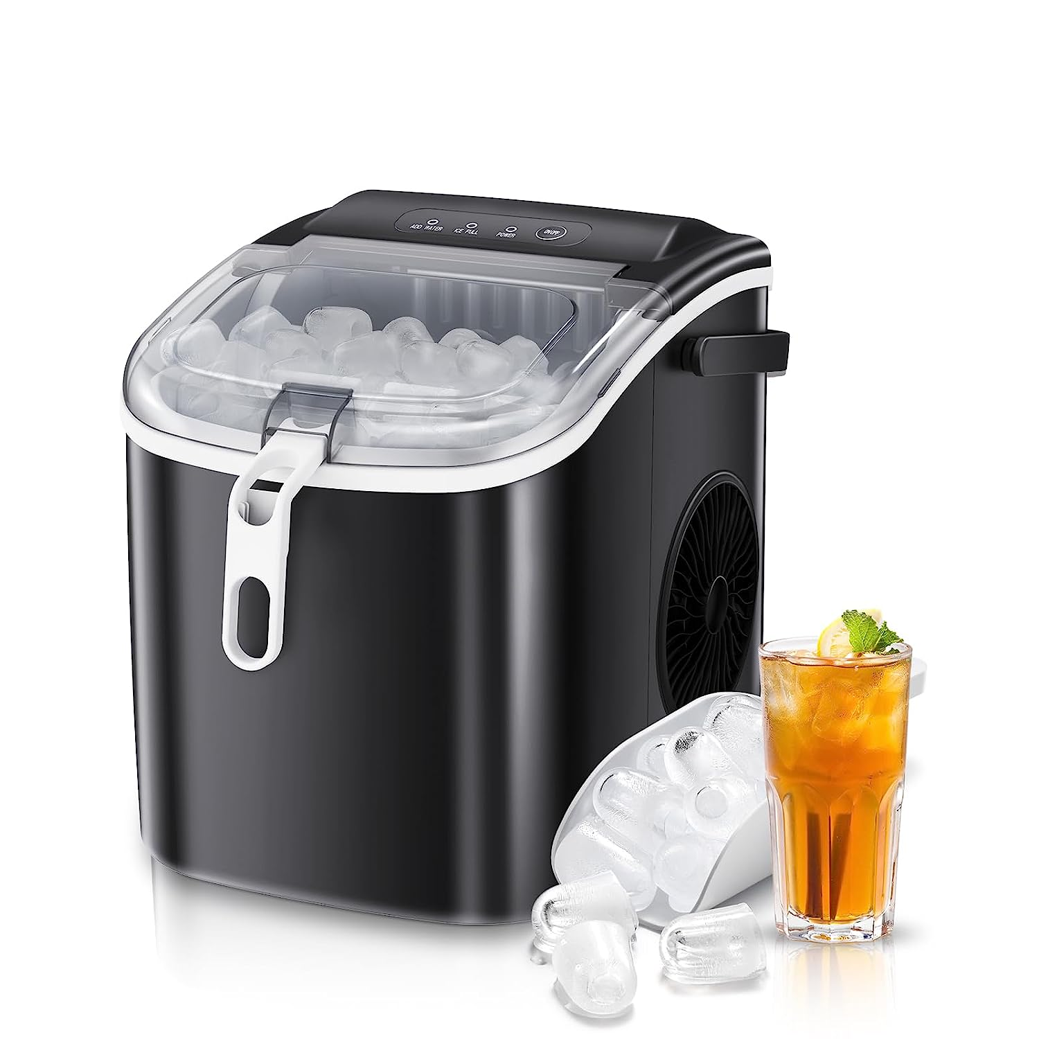 Countertop Ice Maker Portable Ice Machine, Basket Handle,Self-Cleaning Ice Maker-image