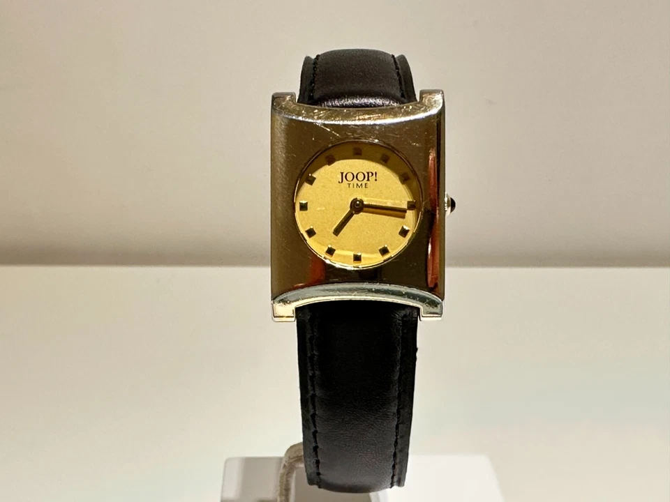 VINTAGE TANK LUXURY SWISS LADIES GOLD PLATED QUARTZ WATCH "JOOP"TIME/ETA 7 J. - Image 3 of 4