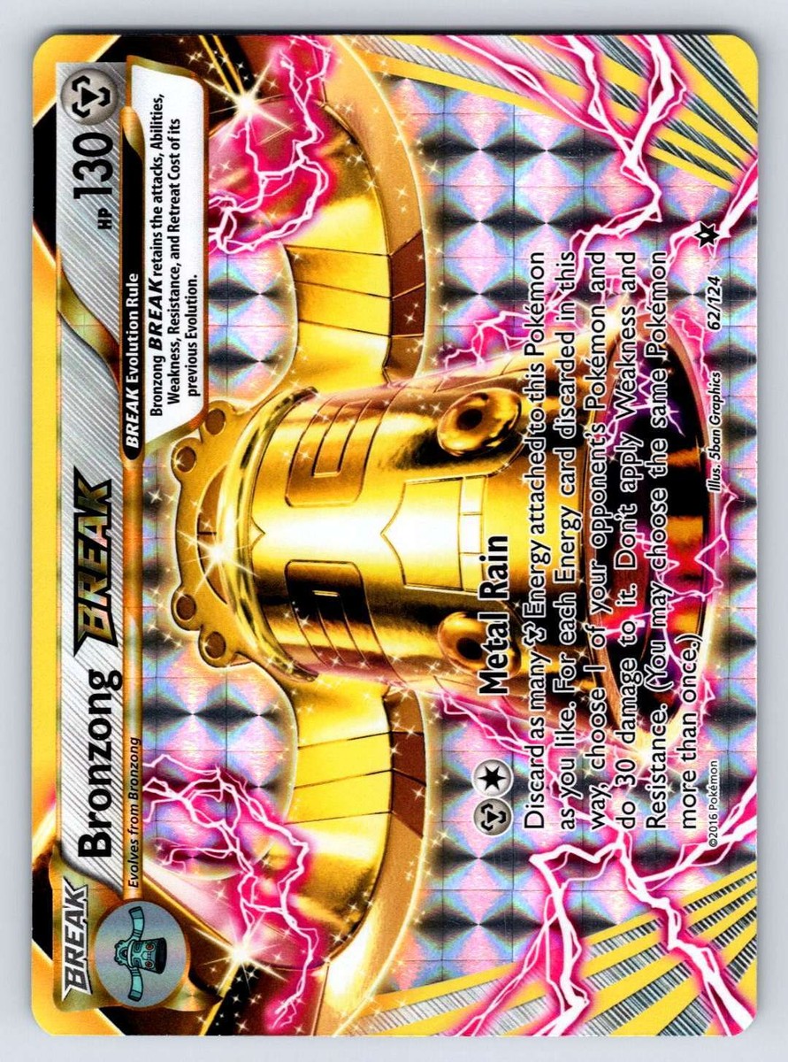 Bronzong BREAK 62/124 Fates Collide Ultra Rare Holo Pokemon Card LP