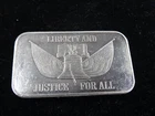 Mark IV Liberty & Justice For All Vintage - 1 Troy oz .999 Silver Art Bar