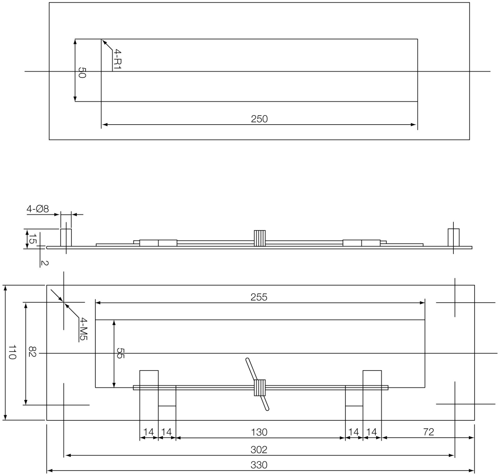 Letter Plate External Satin Stainless Steel Finish Sprung Flap Post
