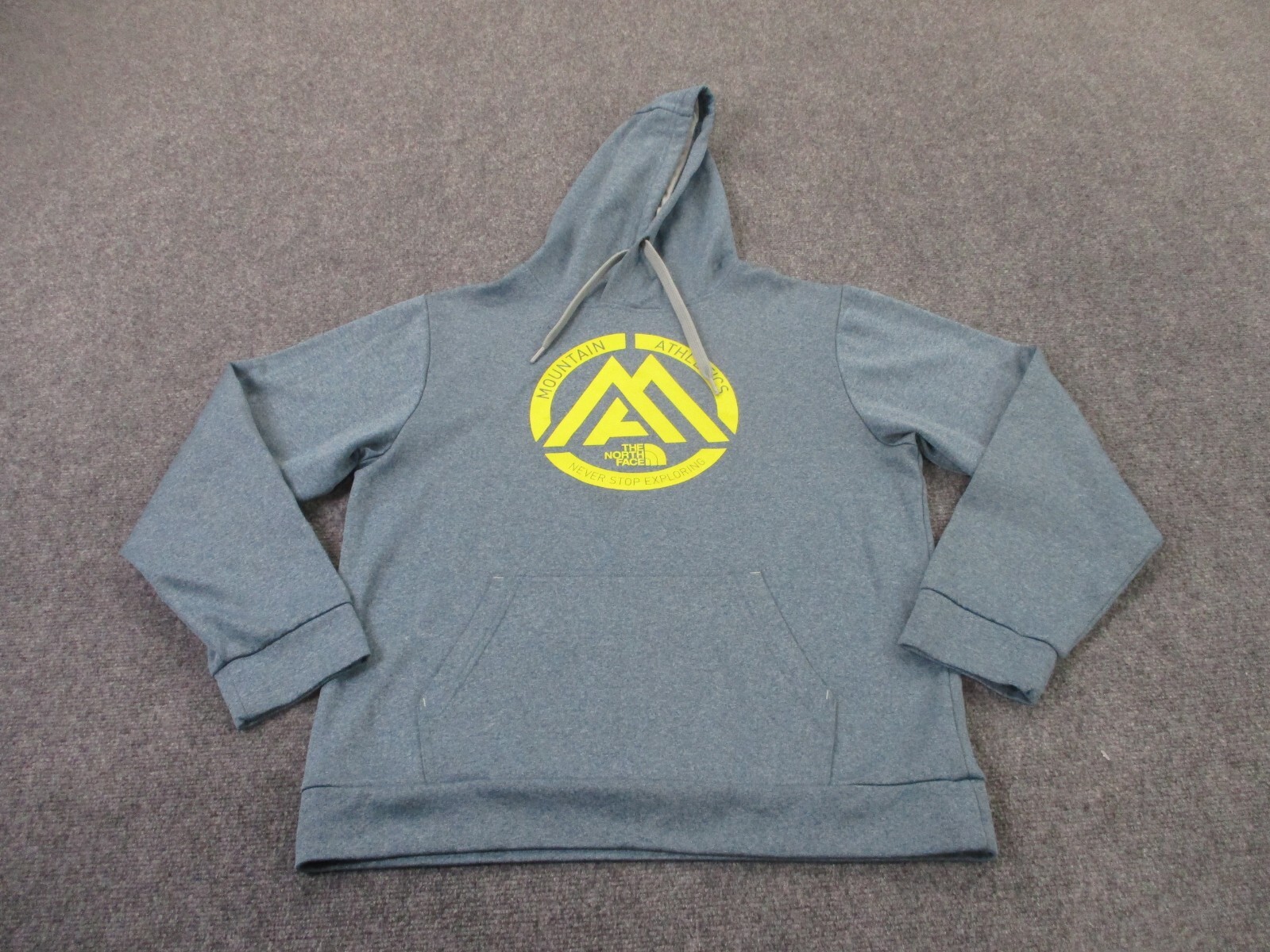 The North Face Hoodie Sweatshirt Adult M Blue Logo Pullover Jumper Work Mens