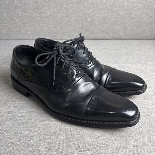 Stacy Adams Herren Oxford Schnürschuh Schwarz Leder Größe 10 M Zum Binden 20135-001