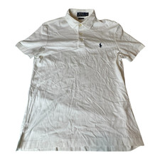 Polo Ralph Lauren Men's Custom Fit Polo Shirt Size M White Short Sleeve