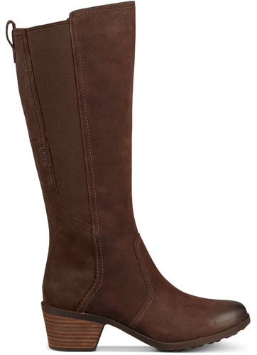 Teva Women's 6 Waterproof Tall Boots Chocolate Brown NEW - Picture 2 of 6