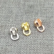 925 Sterling Silver Crimp Cover Beads w/ Rhodium Plated Gold Plated for Bracelet