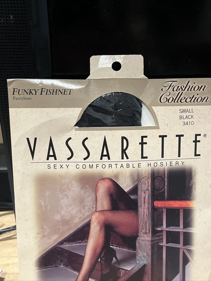 Vassarette сексуальный удобный чулочно-носочный Funky рыболовная сеть колготки маленький черный 3410 - Изображение 3 из 4