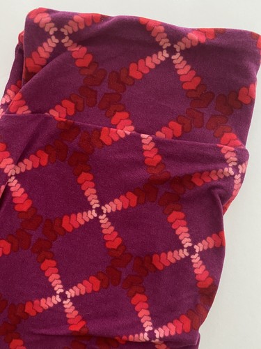 New OS Lularoe Hearts Leggings Red Purple Pink One Size Vietnam Cute! - Picture 2 of 6