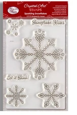 Craft BuddyUS CCST119:Craft Buddy Crystal Art  SPARKLING SNOWFLAKES A6 Stamp Set