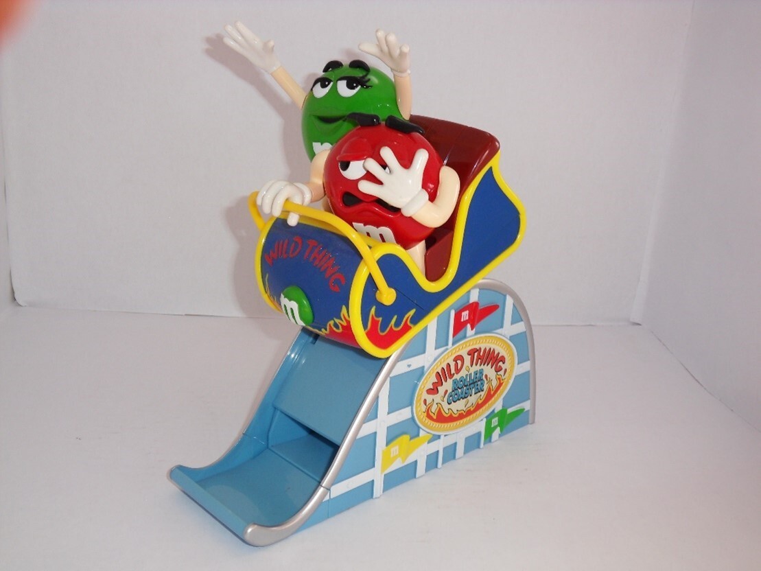 特撮 M&M's WILDTHING Roller Coaster Dispenser M&M's Candy Dispenser WILD THING Roller Coaster Green Red