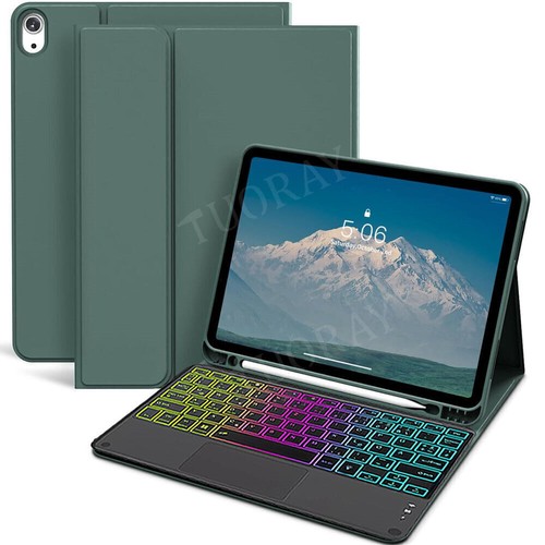 Hülle Für iPad 11/10/9/8/7th Air M3/6 Pro 11" mit QWERTZ Touchpad Tastatur Maus - Bild 34 von 67
