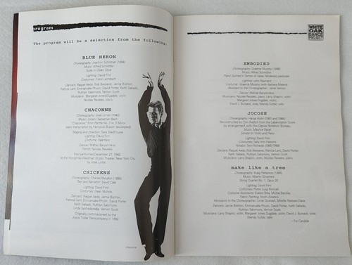 White Oak Dance Project, Michael Edgley 1996, Program, Mikhail Baryshnikov - Picture 7 of 10