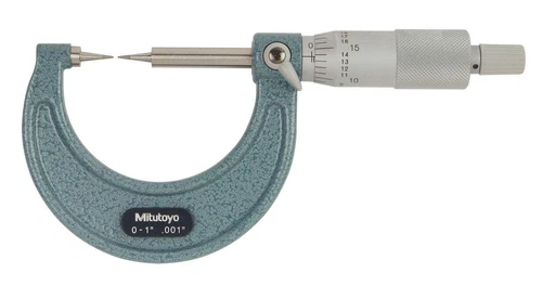 112-189 Mitutoyo 15° Carbide Point Micrometer 0-1"