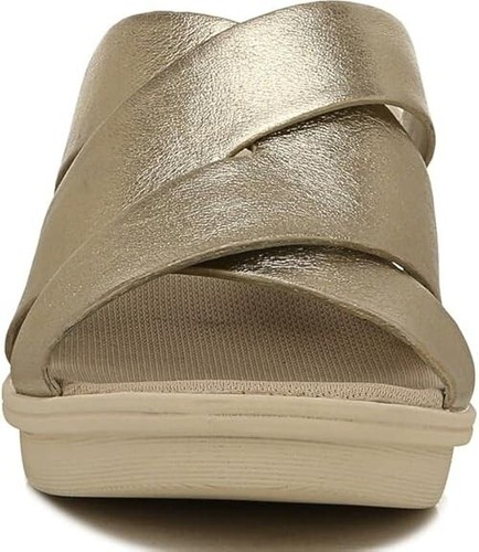 Sandalias Deslizables Naturalizer Rowena Mujer Cuero Sin Cordones, Cuero Plateado Cálido, 9W - Imagen 4 de 7