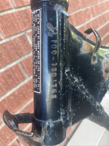1977 Honda XL100 OEM Frame 50100-382-671ZA H31 - Picture 2 of 10