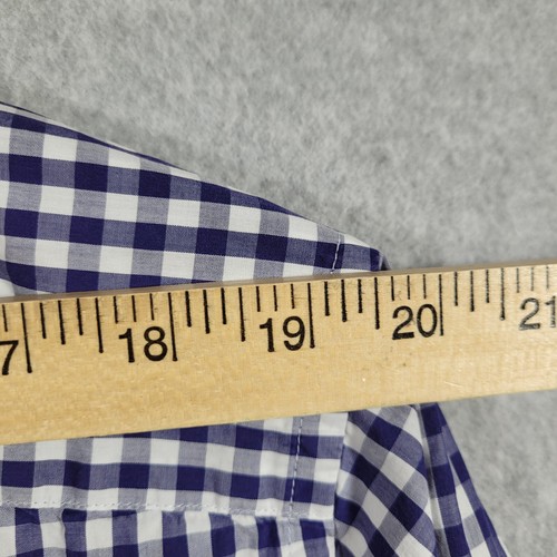 Tre Vero Shirt Mens XL Cotton Blue White Check Three Truths Button Down - Picture 6 of 10