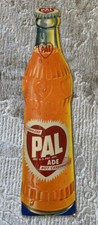Rare origine Panneau publicitaire 28" en carton épais Pal Ade orange soda standup années 50