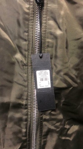 River Island dunkelgrün gepolstert MA1 Fliegerjacke groß TD102 Hh 01 - Bild 2 von 3