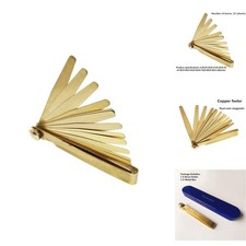 High-precision Brass Feeler Gauge Set 0.03-1.0mm Non-magnetic Copper Plug 13pc High-precision Brass Feeler Gauge Set 0.03-1.0mm Non-magnetic Copper Plug 13pc