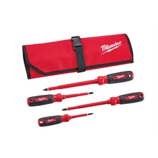 Milwaukee 48-22-2204 Milwaukee Tool 4 PC 1000V Insulated Screwdriver Set w/ Roll