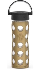 Lifefactory Glass Water Bottle 16oz Gold