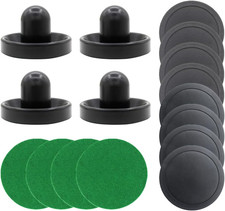 Air Hockey Pucks and Paddles,Black Air Hockey Puck Pusher,Goal Handles Paddles