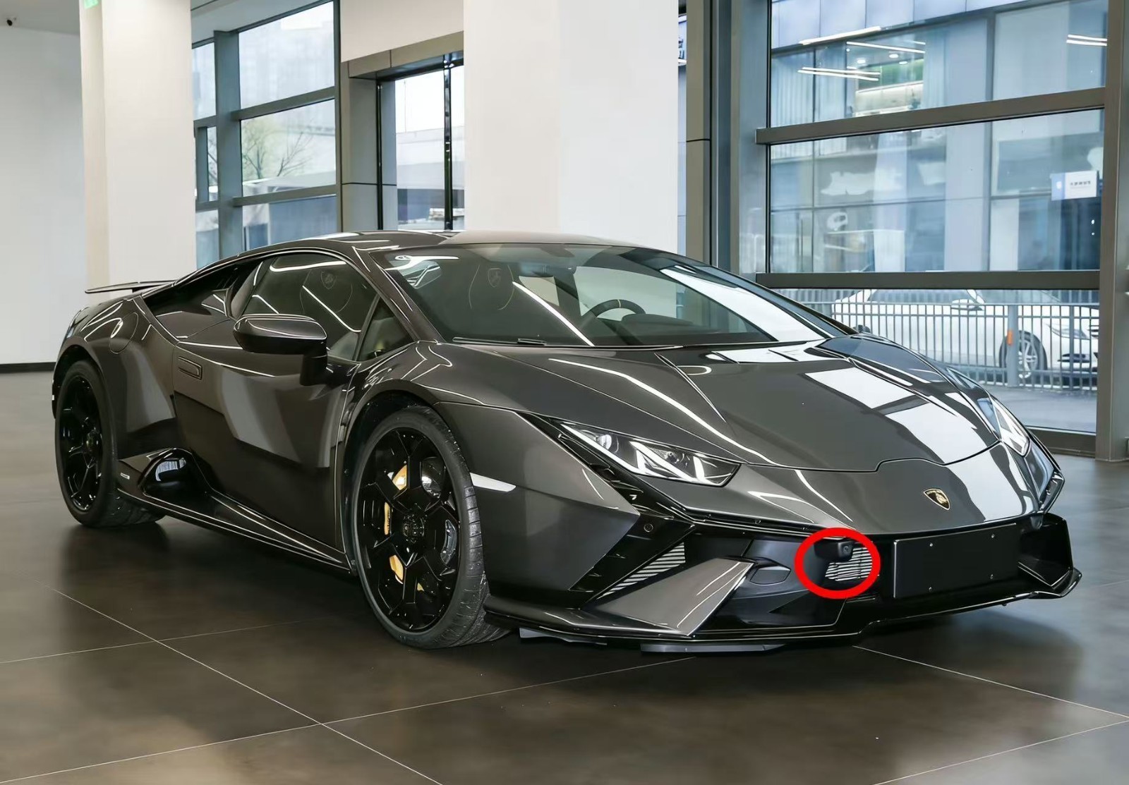 Lamborghini Huracan LP610 EVO left front bumper radar base 4T0807824A
