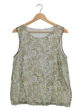 Top Vero Moda Paisley T. 38 sin mangas mujer beige