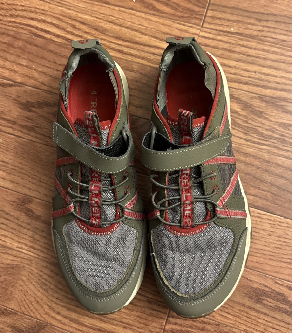 Merrell Taglia 6M Scarpe da Ginnastica Donna Escursionismo Basse Gancio N Loop + Stringate Grigio Rosso