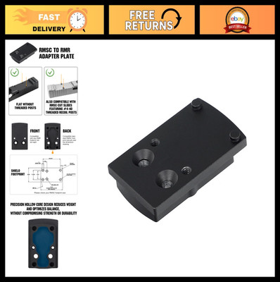RMSC to RMR Adapter Plate for RMS Cut Slide - Fits RMR Footprint Red Dot Optic