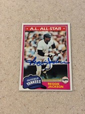 1981 Topps #400 Reggie Jackson signed card