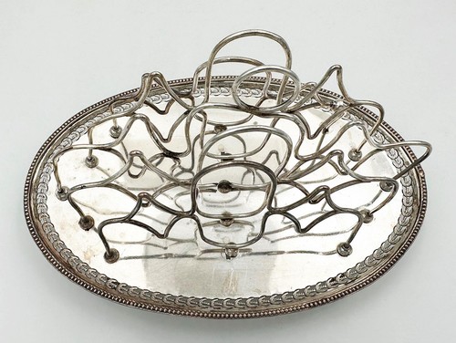 RARE PIERCED TOAST RACK OLD SHEFFIELD PLATE GEORGE III c1780 A/F - Picture 2 of 8