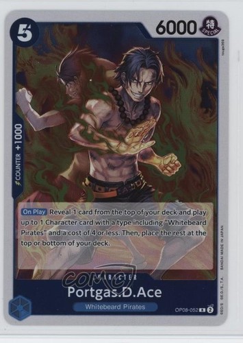 2024 One Piece Card Game: Two Legends OP08 Portgas D Ace R PortgasDAce #OP08-052