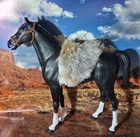 Vntg Marx Custom Thunderbolt Black Horse with Basic Native American Indian Tack