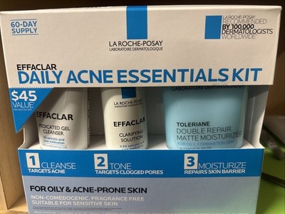 La Roche Posay Effaclar Daily Acne Essentials Kit 60 Day Supply Exp 01/2027 NEW