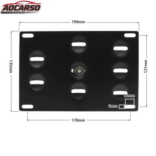 For 2014-2018 BMW 2-Series 220i 230i F22 Front Bumper Tow Hook License Plate Mount Bracket 