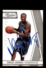 Signed Basketball Card Auto Wesley Johnson 2010-11 Panini Prestige #194