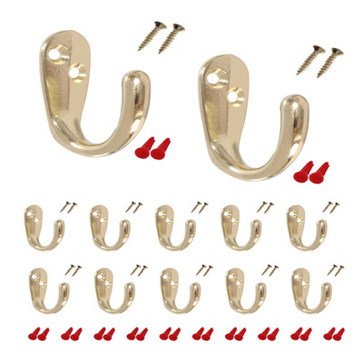 Howtool Wall Hooks For Hanging Heavy Duty 35 Lbs Hooks For Walls Brass 12 Pack