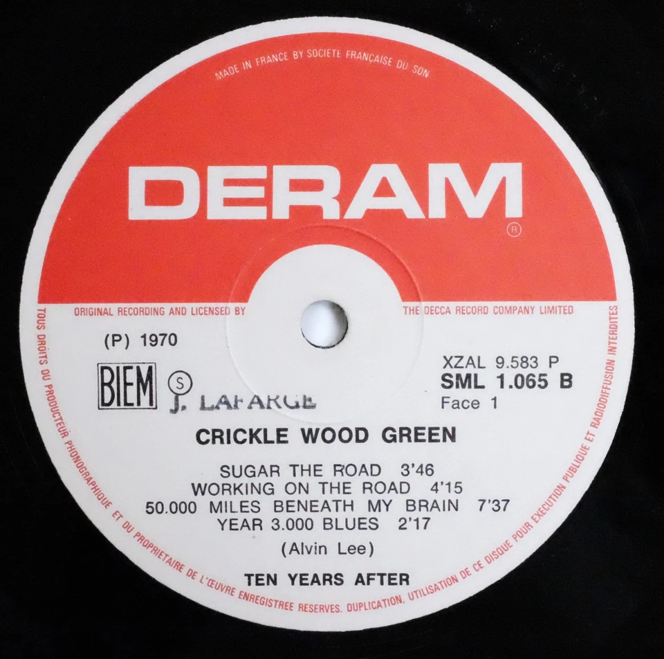 TEN YEARS AFTER - CRICKLEWOOD GREEN LP VINYL Original 1970 1st Press Deram - Image 3 of 4