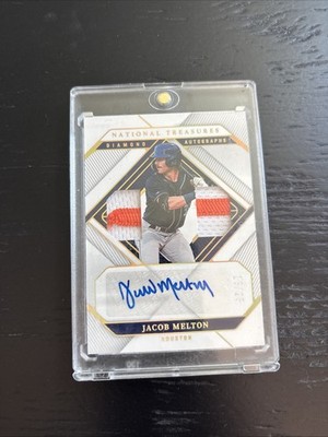2023 Panini National Treasures Auto Jacob Melton #DDA-JM Holo Gold /25 (AU, RC)