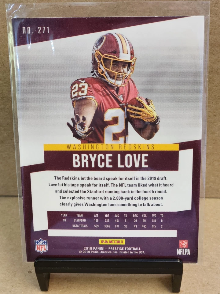 2019 Panini Prestige -  SP Bryce Love RC #271 - Image 2 of 2