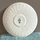 Vintage Belleek Ireland Porcelain Shamrock Basketweave Cup & Saucer 2-Piece Set — photo 6