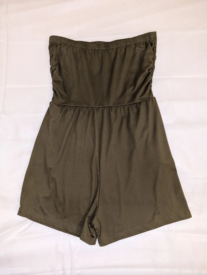 Sleeveless Guess Romper Shorts Army Green - Image 4 of 4