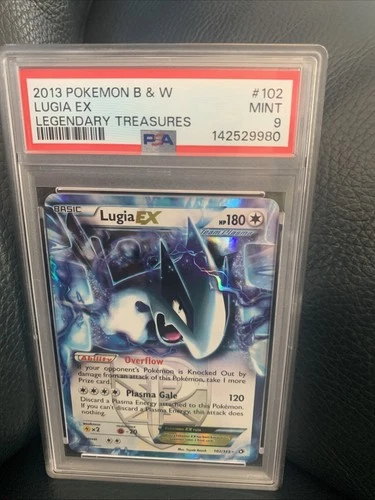 Pokemon 2013 Black & White Legendary Treasures Lugia EX Holo Card #102/113 PSA 9