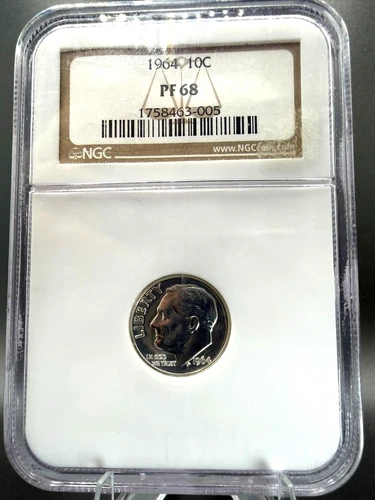 1964 10c Roosevelt Dime Silver NGC PF 68