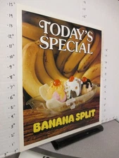 Baskin Robbins ice cream 1978 store display sign BANANA SPLIT Today's Special