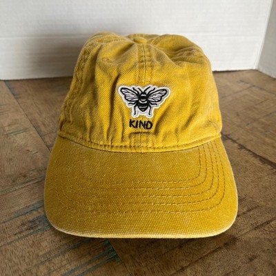 Bee Kind Hat Yellow Hat Adjustable Adult Size OSFA Yellow Hat Baseball Cap