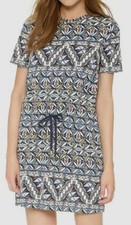 TORY BURCHDrawstring Dress In Riviera Blue Acoma XS